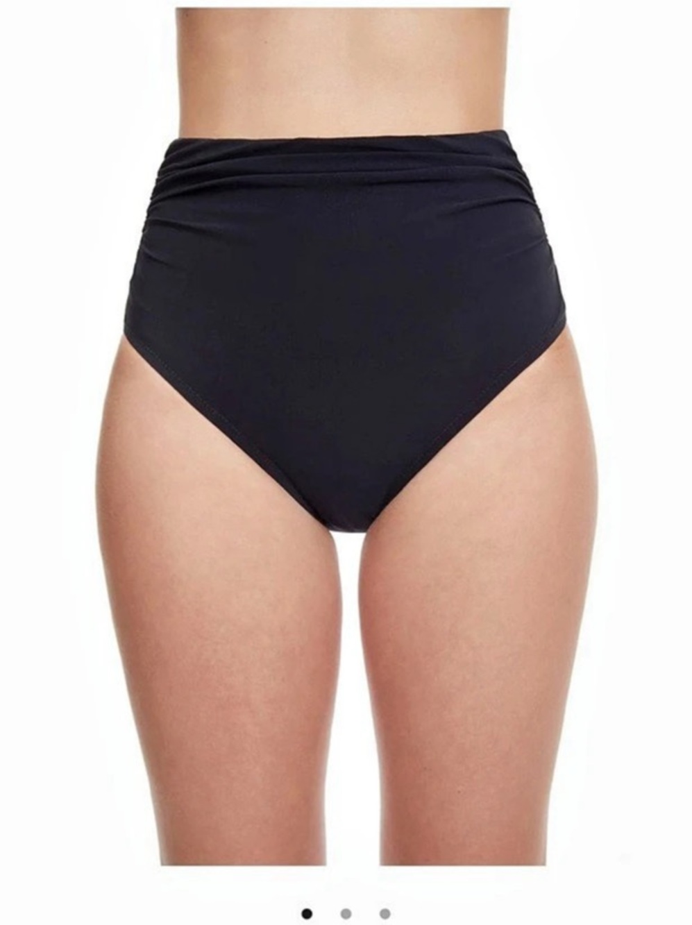 PROFILE BY GOTTEX
TUTTI FRUTTI SHIRRED HIGH WAIST
SWIM BOTTOM-BLACK